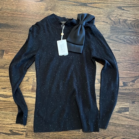 Ted Baker London Sweaters - NWT Ted Baker black bow sweater size 4